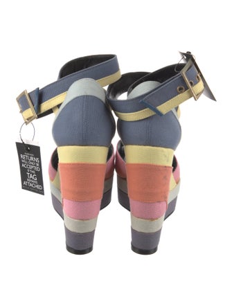 Pierre Hardy Canvas Colorblock Pattern Sandals