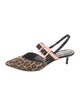 Pierre Hardy Suede Animal Print Slingback Pumps