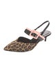 Pierre Hardy Suede Animal Print Slingback Pumps