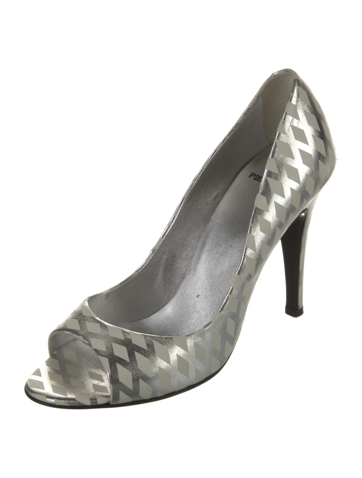 Pierre Hardy Leather Printed Slingback Sandals