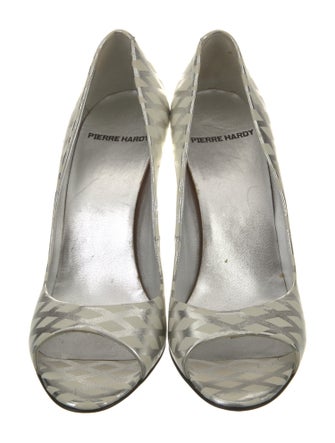 Pierre Hardy Leather Printed Slingback Sandals