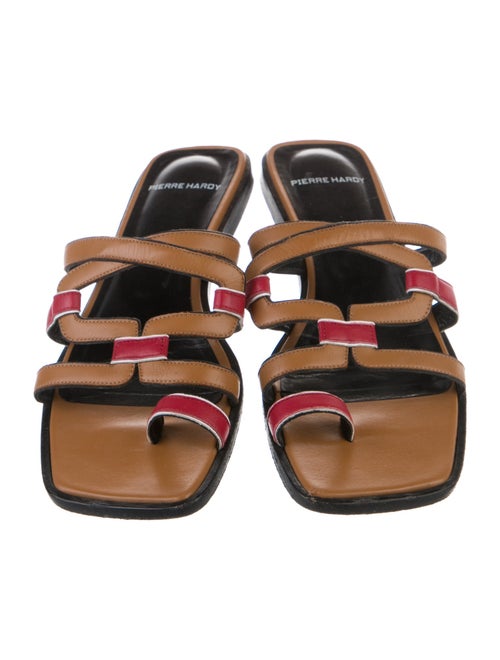 Pierre Hardy Leather Printed Slides