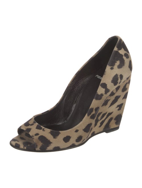 Pierre Hardy Suede Colorblock Pattern Sandals