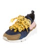 Pierre Hardy Leather Colorblock Pattern Chunky Sneakers