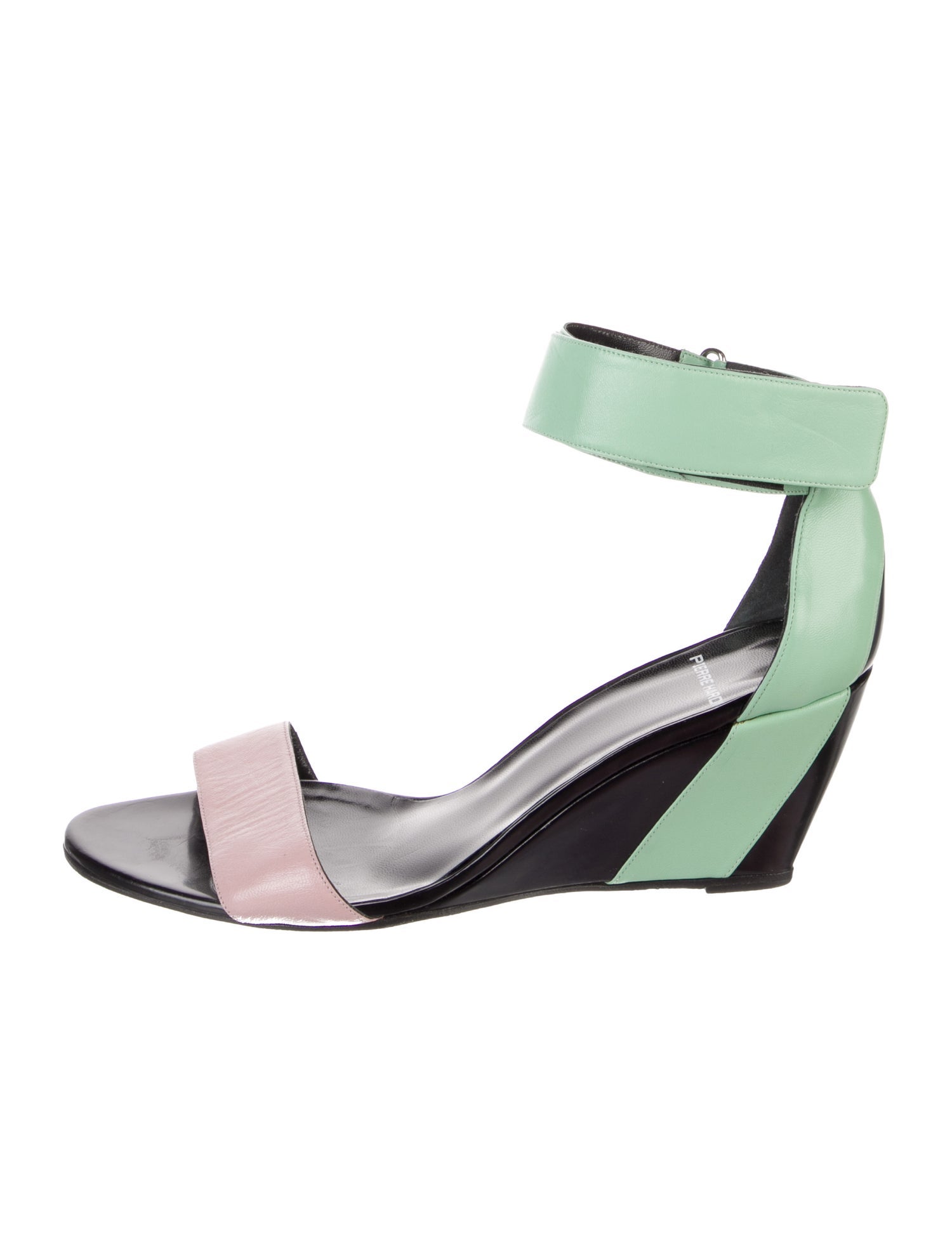Pierre Hardy Leather Colorblock Pattern Sandals