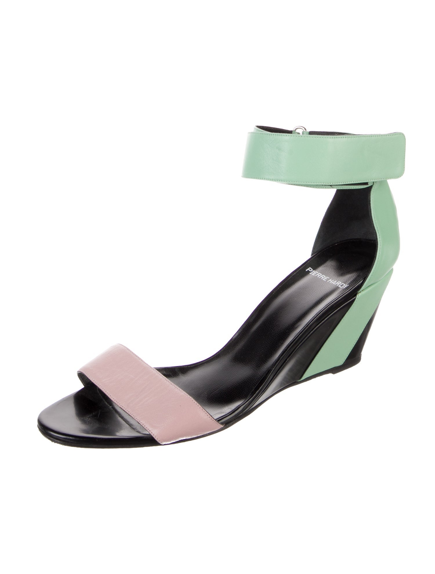 Pierre Hardy Leather Colorblock Pattern Sandals