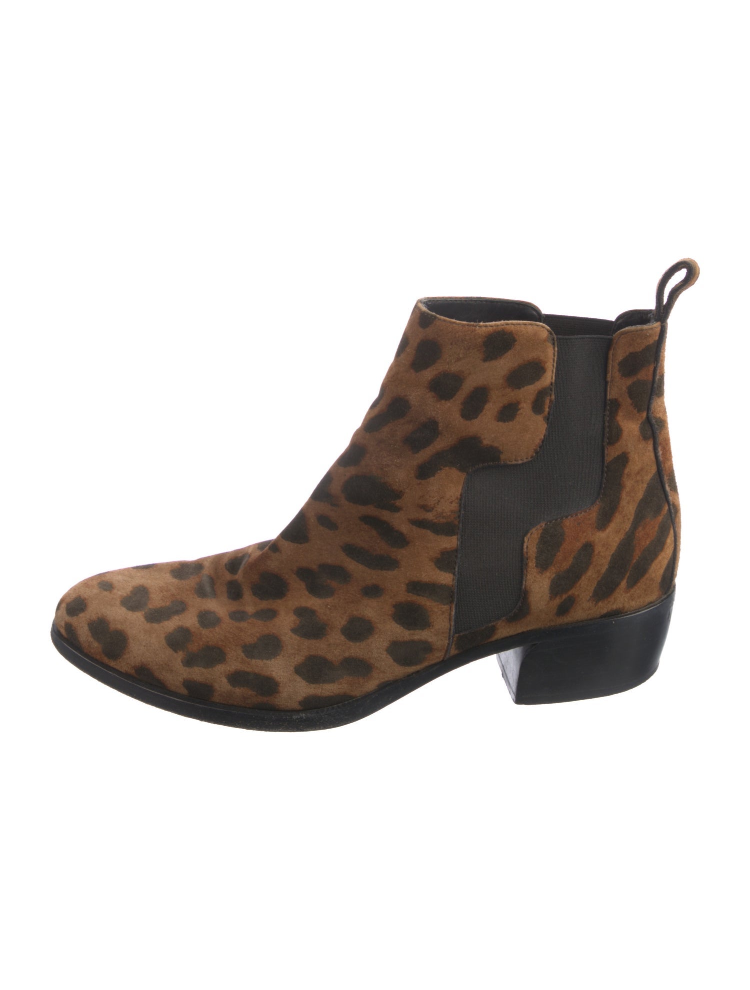 Pierre Hardy Suede Animal Print Chelsea Boots