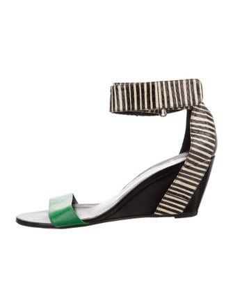 Pierre Hardy Leather Striped Sandals