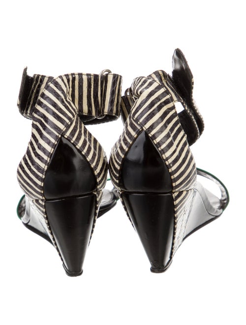 Pierre Hardy Leather Striped Sandals