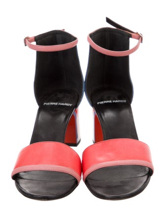 Pierre Hardy Leather Colorblock Pattern Sandals