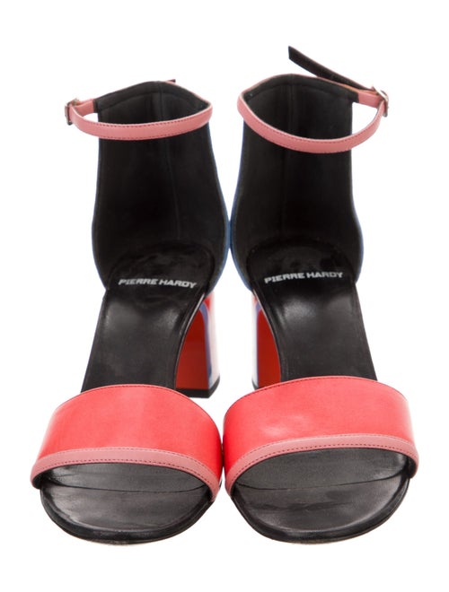 Pierre Hardy Leather Colorblock Pattern Sandals