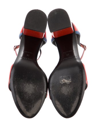 Pierre Hardy Leather Colorblock Pattern Sandals