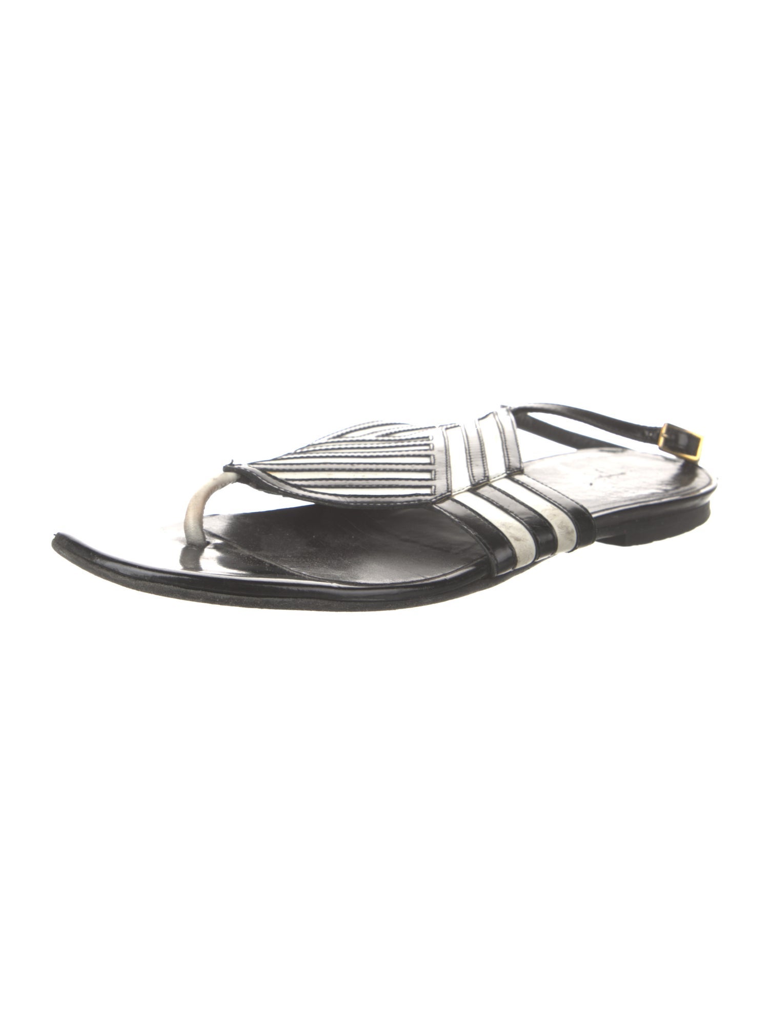 Pierre Hardy Patent Leather Slides