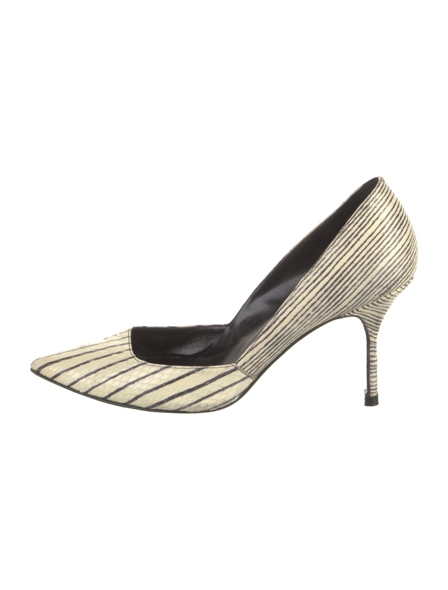 Pierre Hardy Leather Printed D'Orsay Pumps