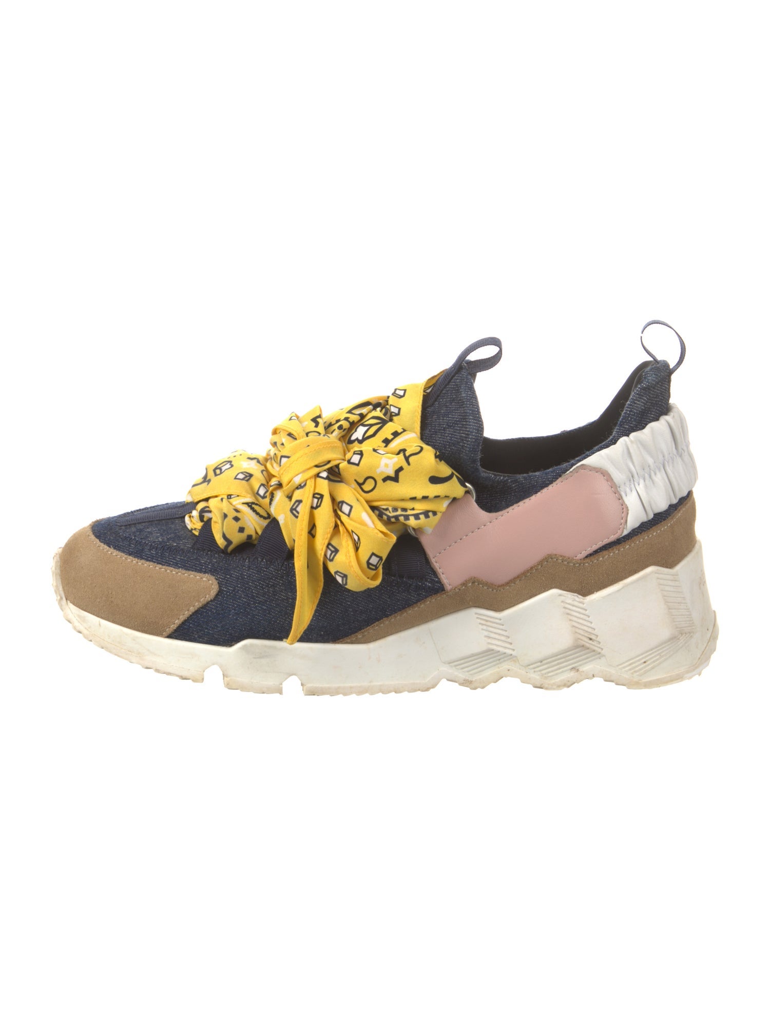 Pierre Hardy Nylon Printed Chunky Sneakers