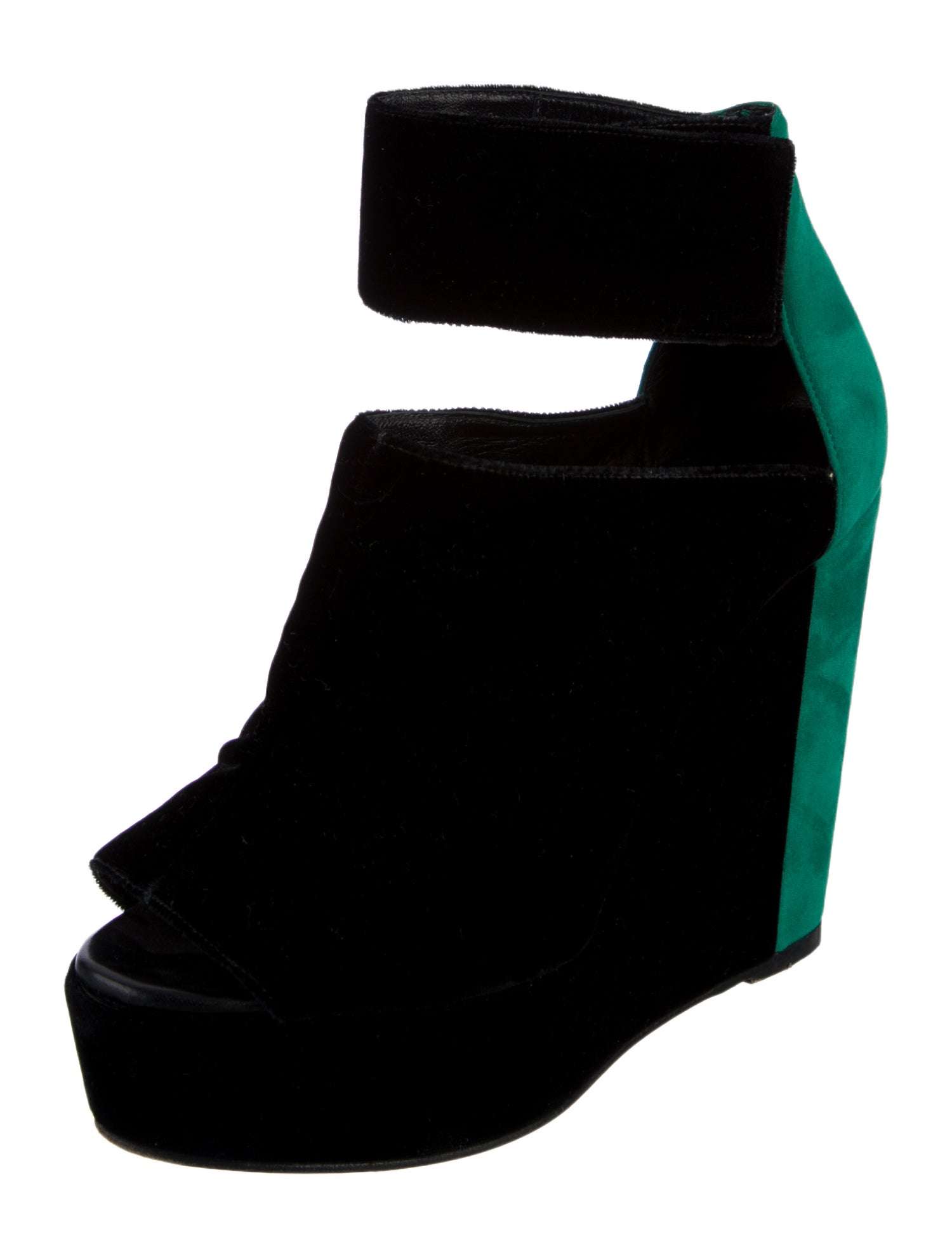 Pierre Hardy Suede Colorblock Pattern D'Orsay Pumps