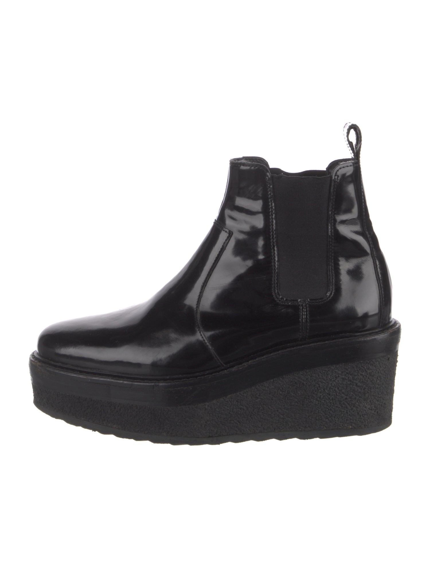 Pierre Hardy Patent Leather Chelsea Boots