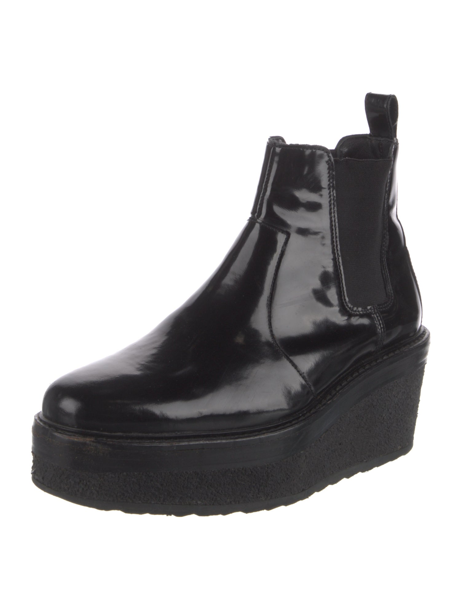 Pierre Hardy Patent Leather Chelsea Boots