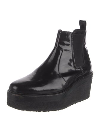 Pierre Hardy Patent Leather Chelsea Boots