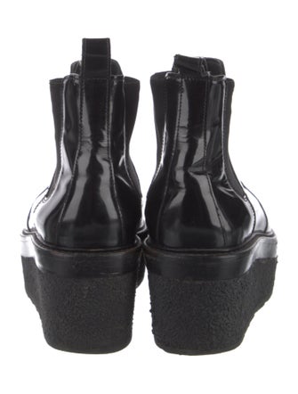 Pierre Hardy Patent Leather Chelsea Boots