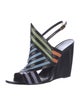 Pierre Hardy Leather Striped Slingback Sandals