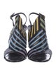 Pierre Hardy Leather Striped Slingback Sandals