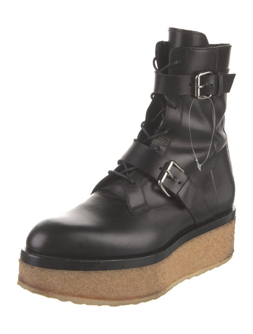 Pierre Hardy Rockstud Accents Leather Combat Boots