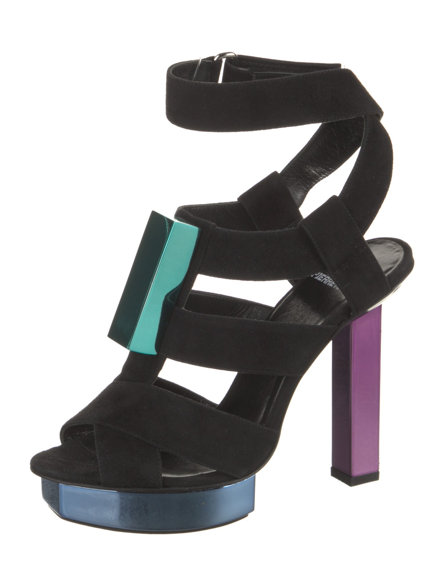 Pierre Hardy Suede T-Strap Pumps