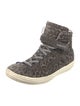 Pierre Hardy Suede Animal Print Sneakers