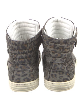 Pierre Hardy Suede Animal Print Sneakers