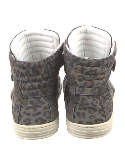 Pierre Hardy Suede Animal Print Sneakers