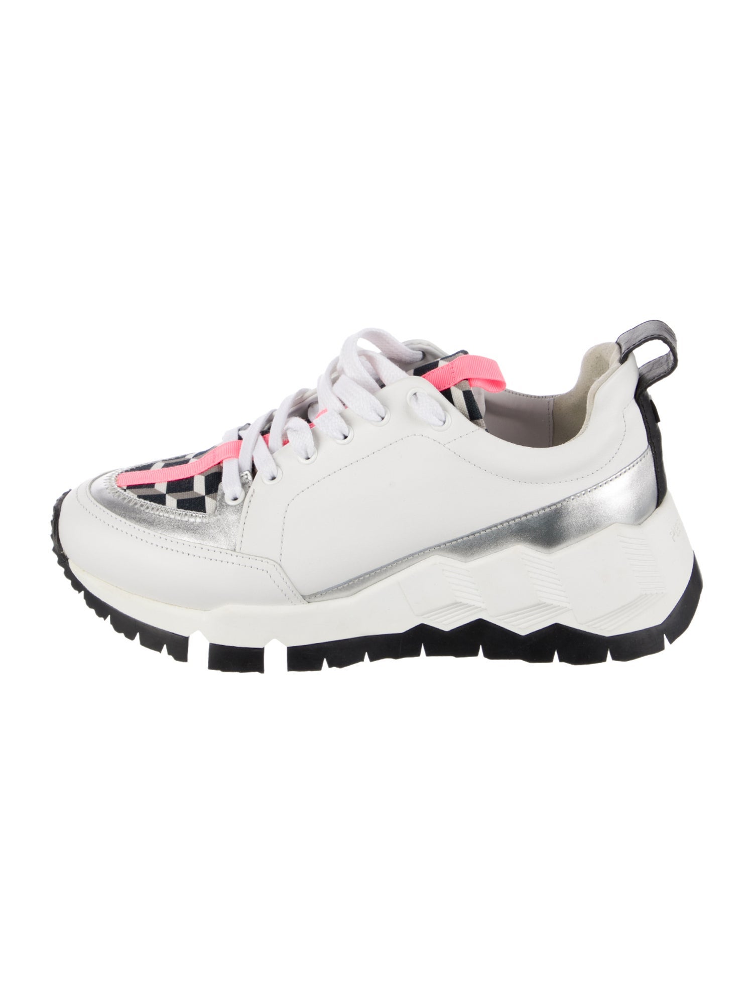 Pierre Hardy Leather Printed Sneakers