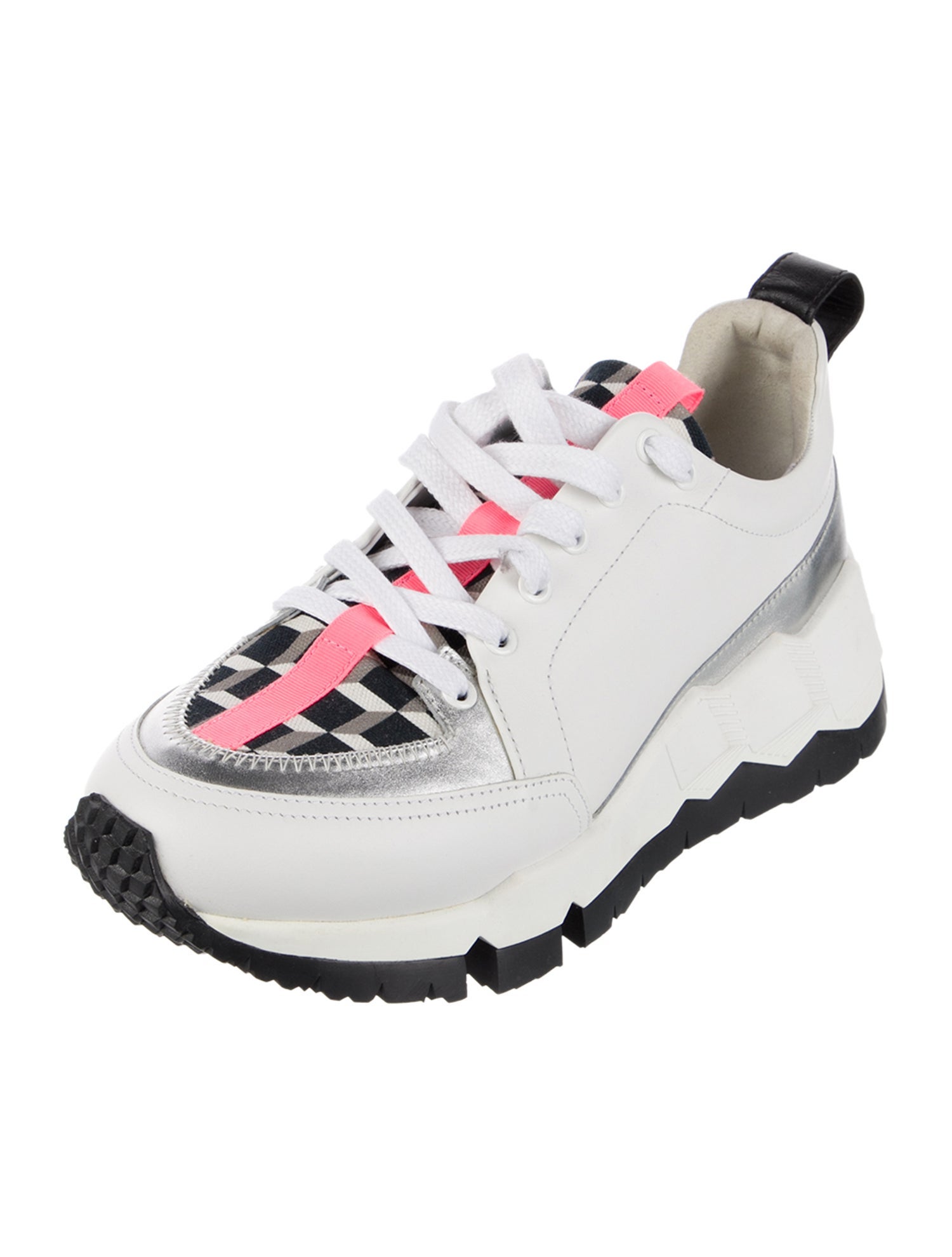 Pierre Hardy Leather Printed Sneakers