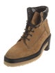 Pierre Hardy Suede Printed Combat Boots