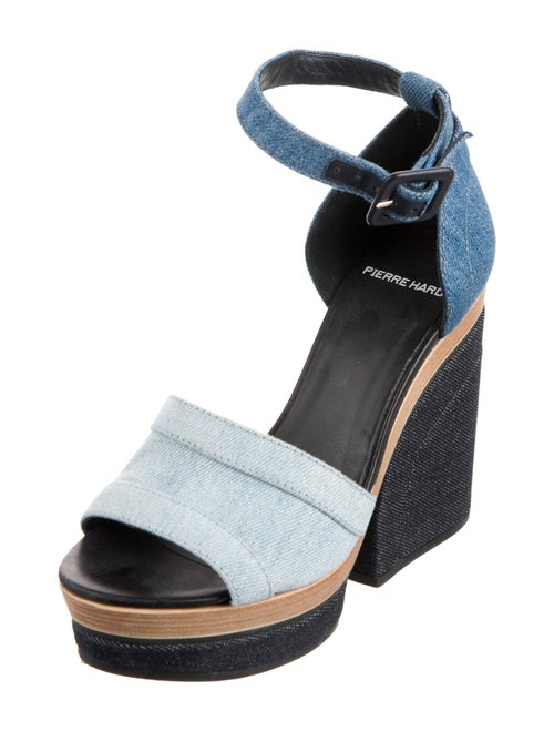 Pierre Hardy Denim Colorblock Pattern Espadrilles