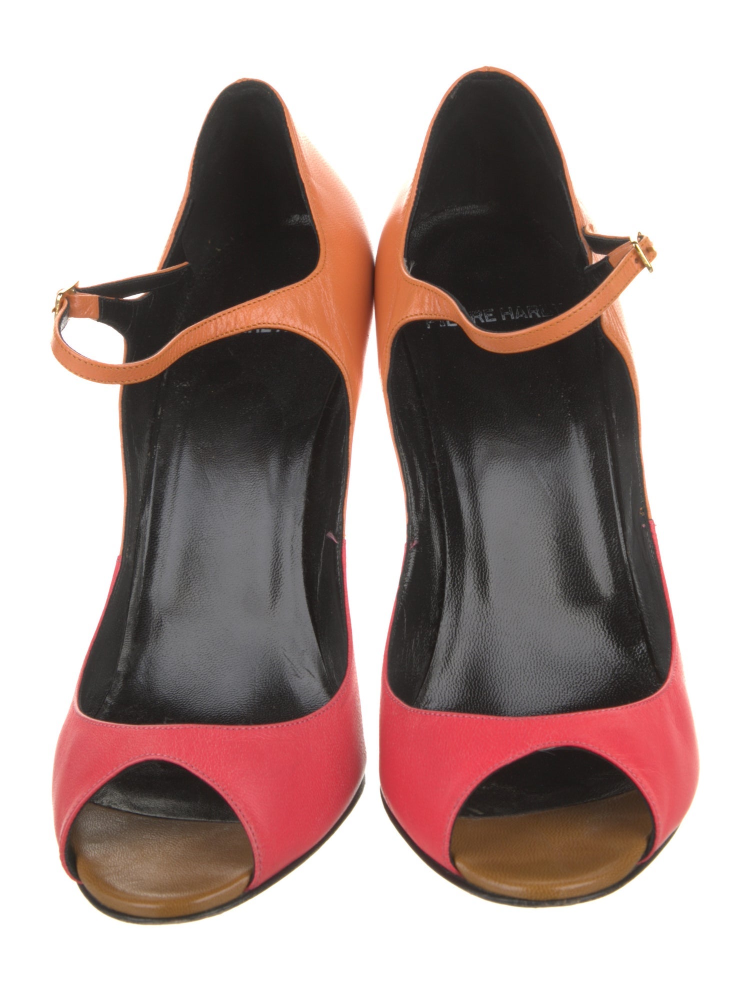 Pierre Hardy Leather Colorblock Pattern D'Orsay Pumps