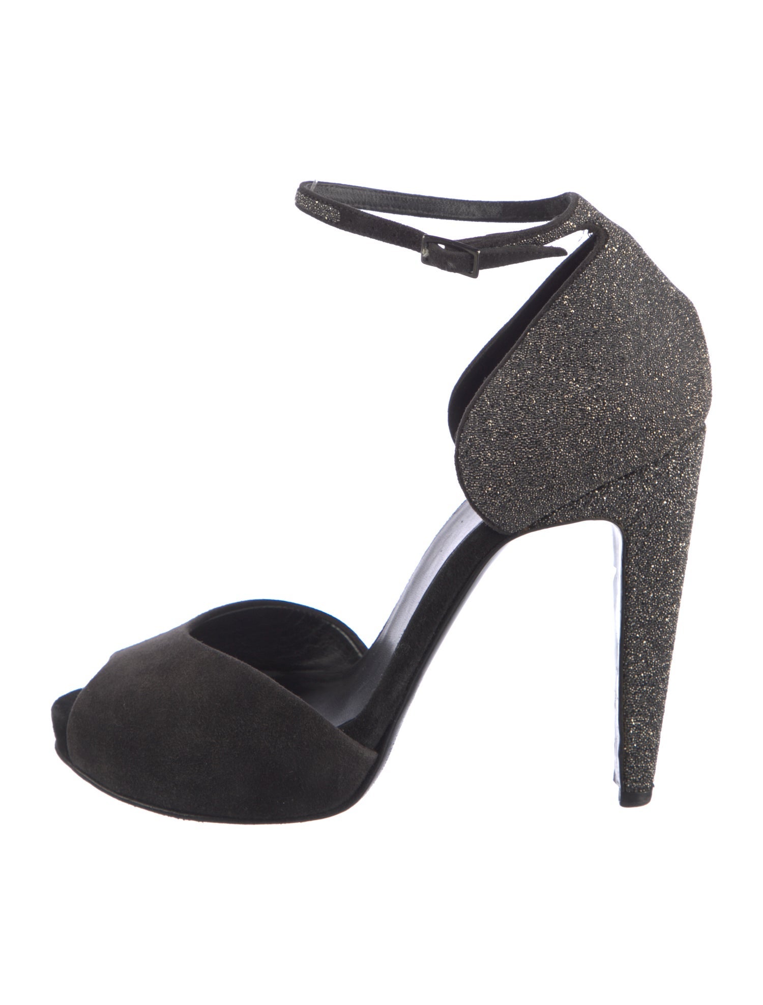Pierre Hardy Suede Glitter Accents D'Orsay Pumps