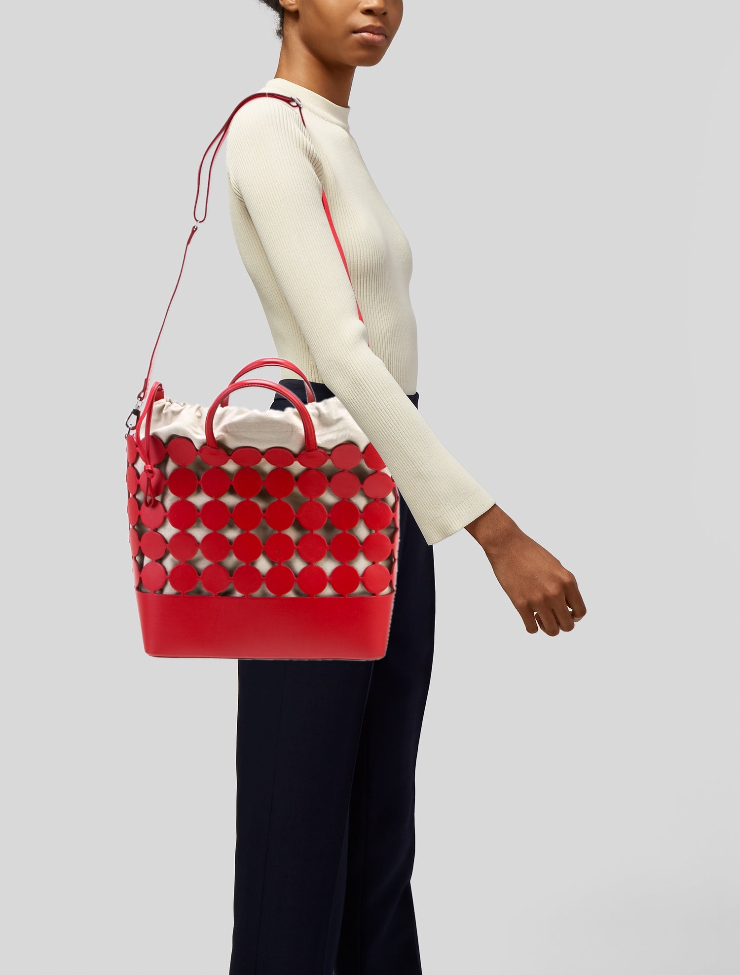 Pierre Hardy Leather Bucket Bag