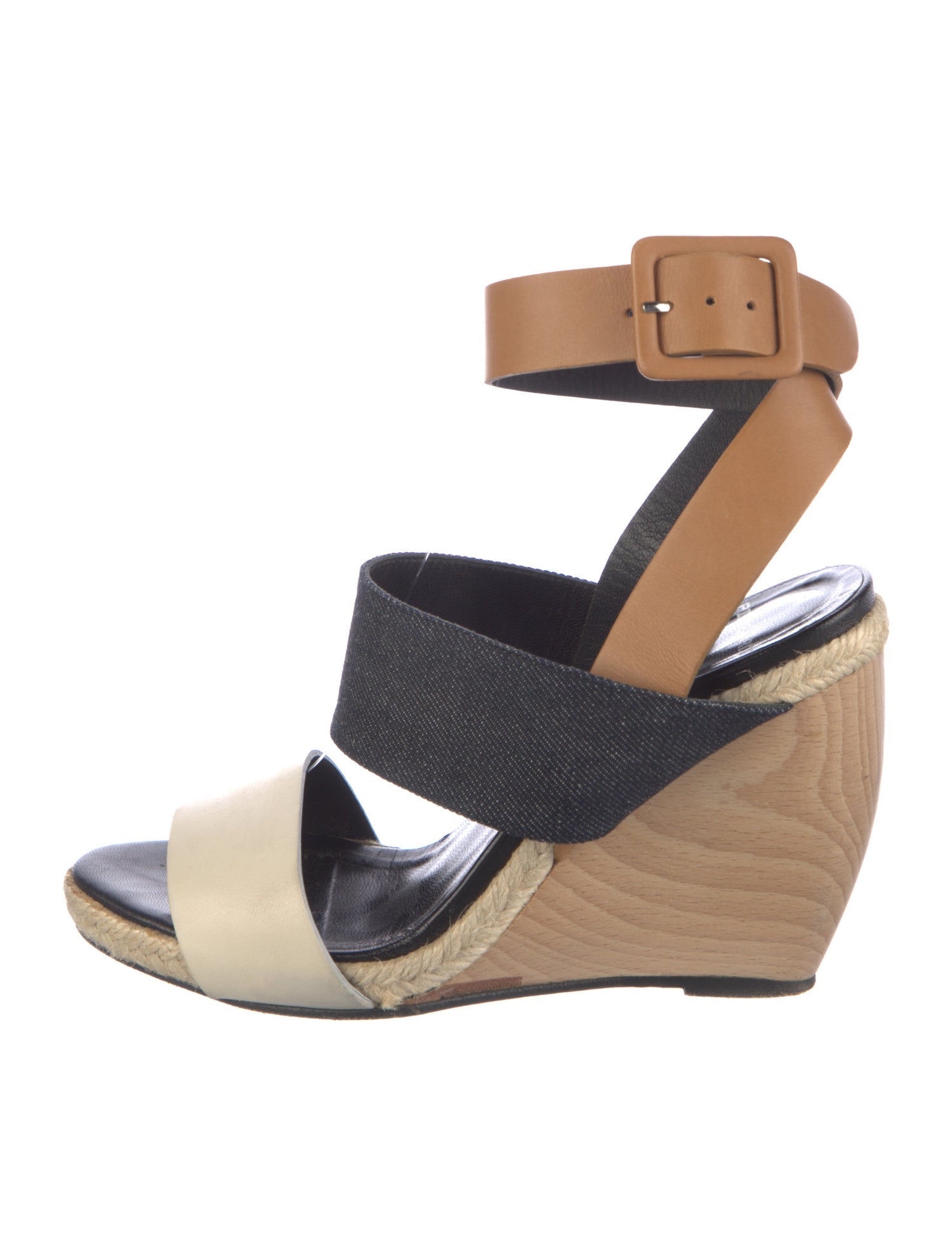 Pierre Hardy Leather Colorblock Pattern Espadrilles