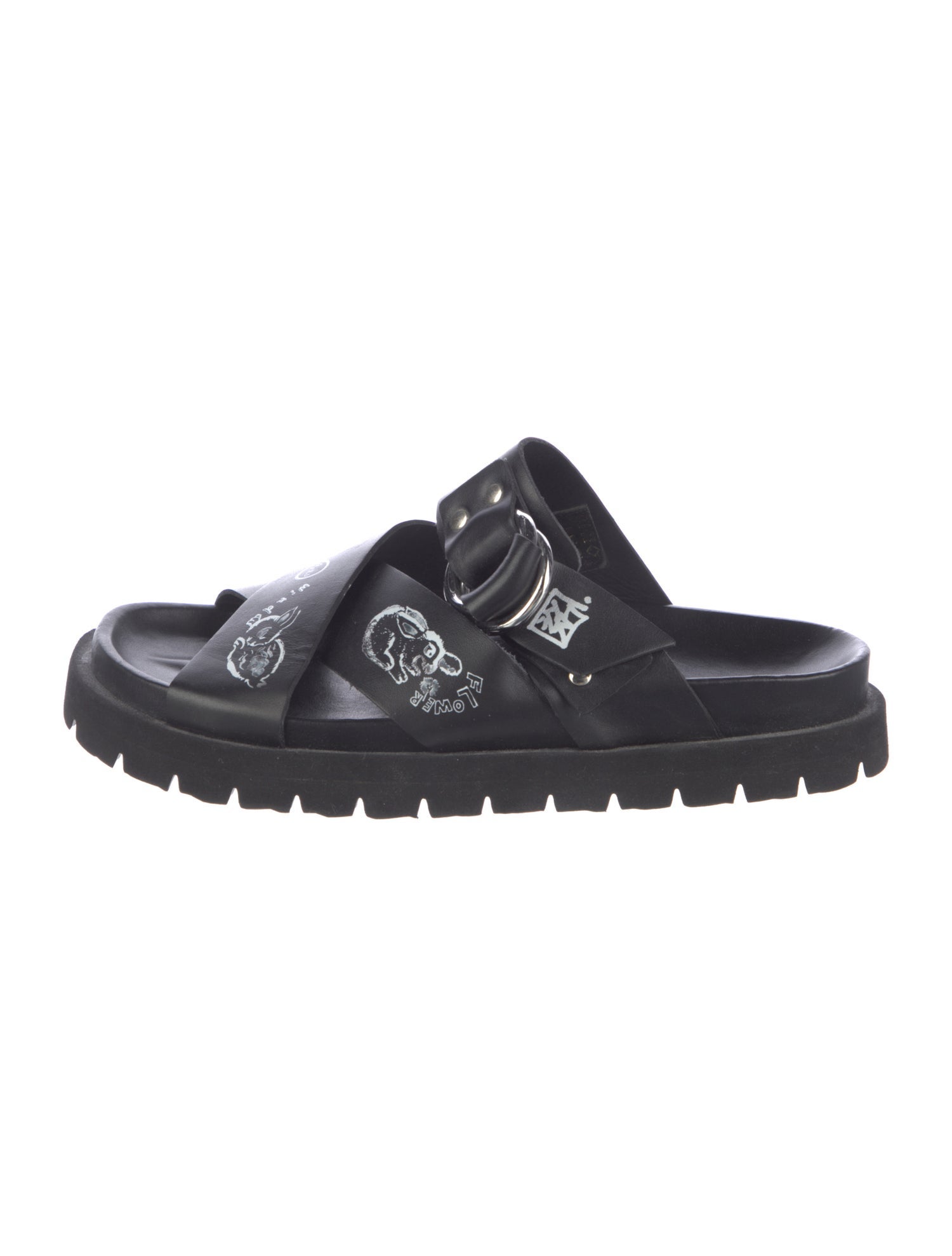 Pierre Hardy Leather Slides