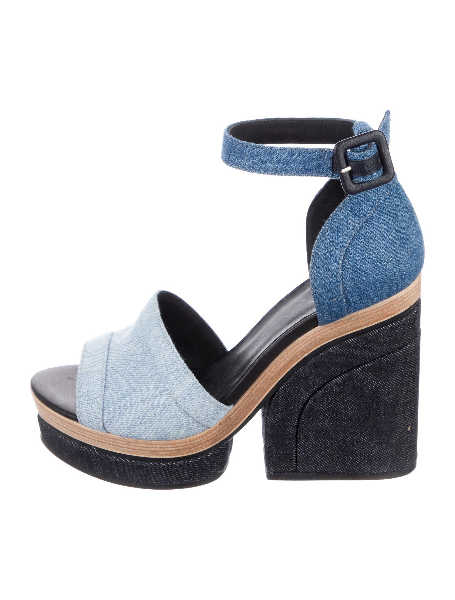 Pierre Hardy Denim Colorblock Pattern Sandals