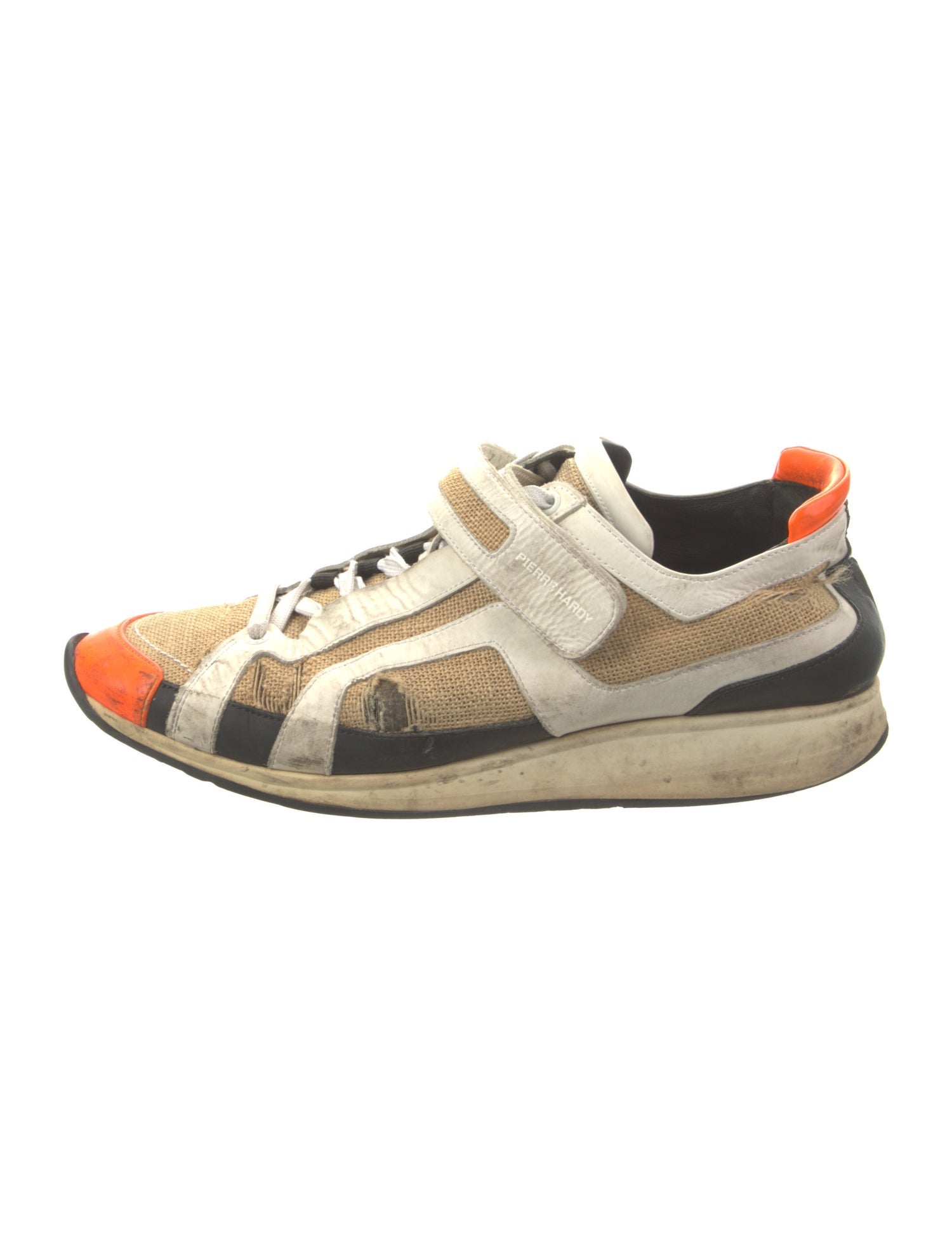 Pierre Hardy Canvas Colorblock Pattern Sneakers