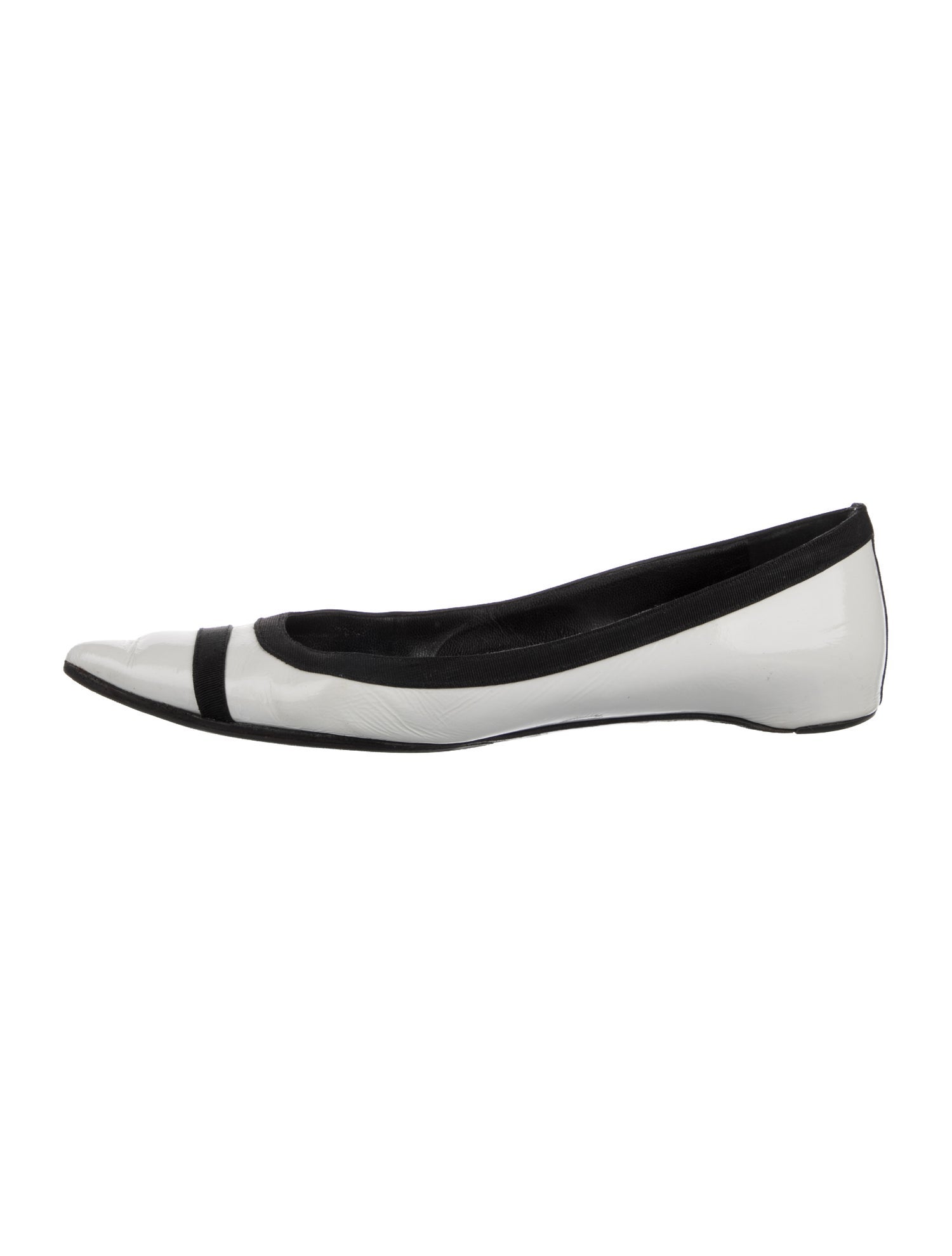 Pierre Hardy Patent Leather Colorblock Pattern Ballet Flats