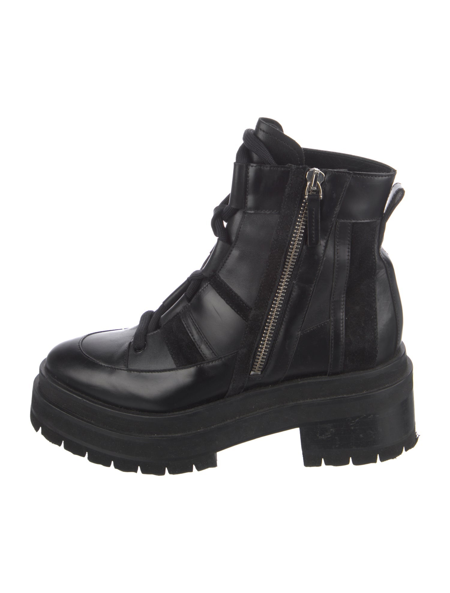 Pierre Hardy Leather Combat Boots