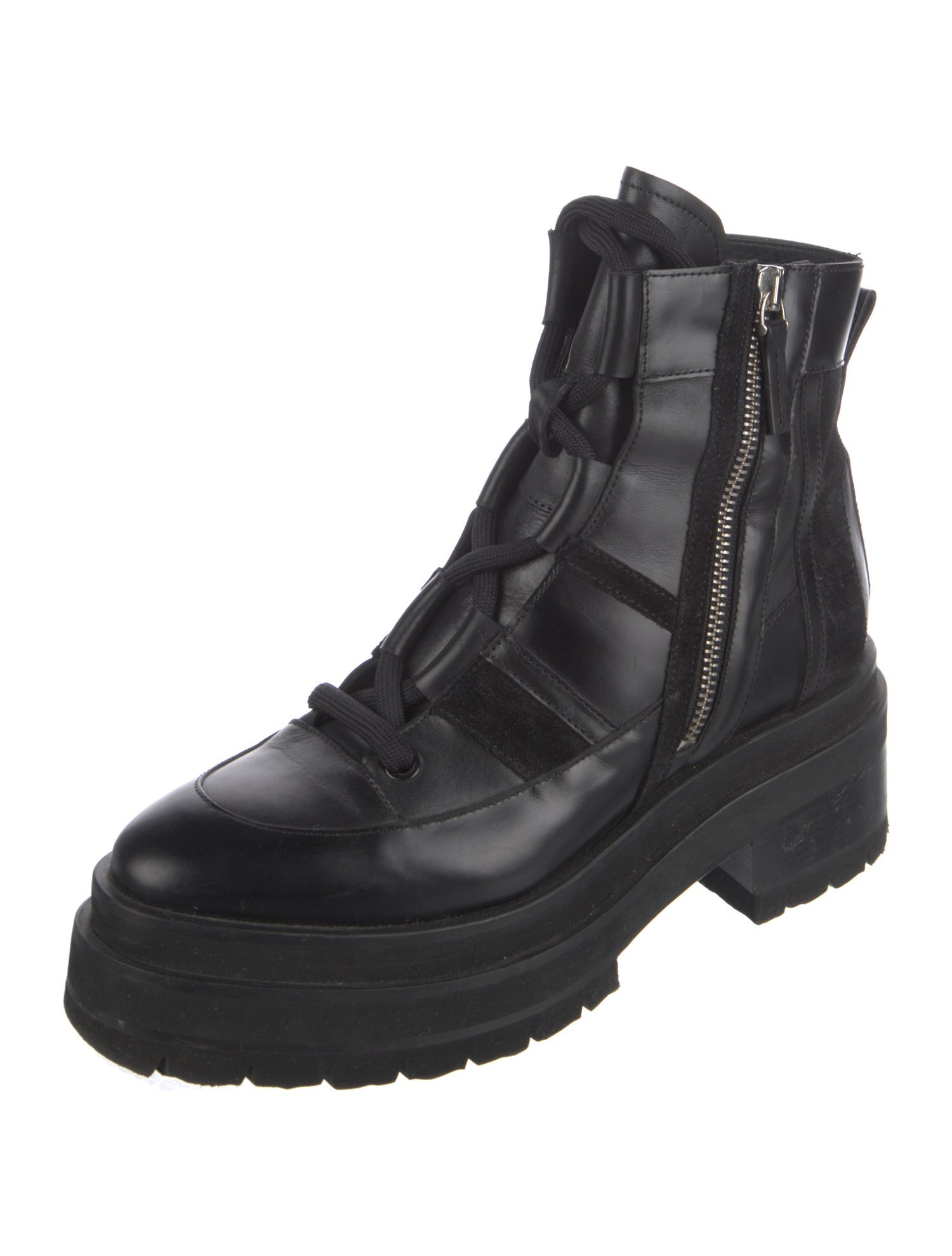 Pierre Hardy Leather Combat Boots