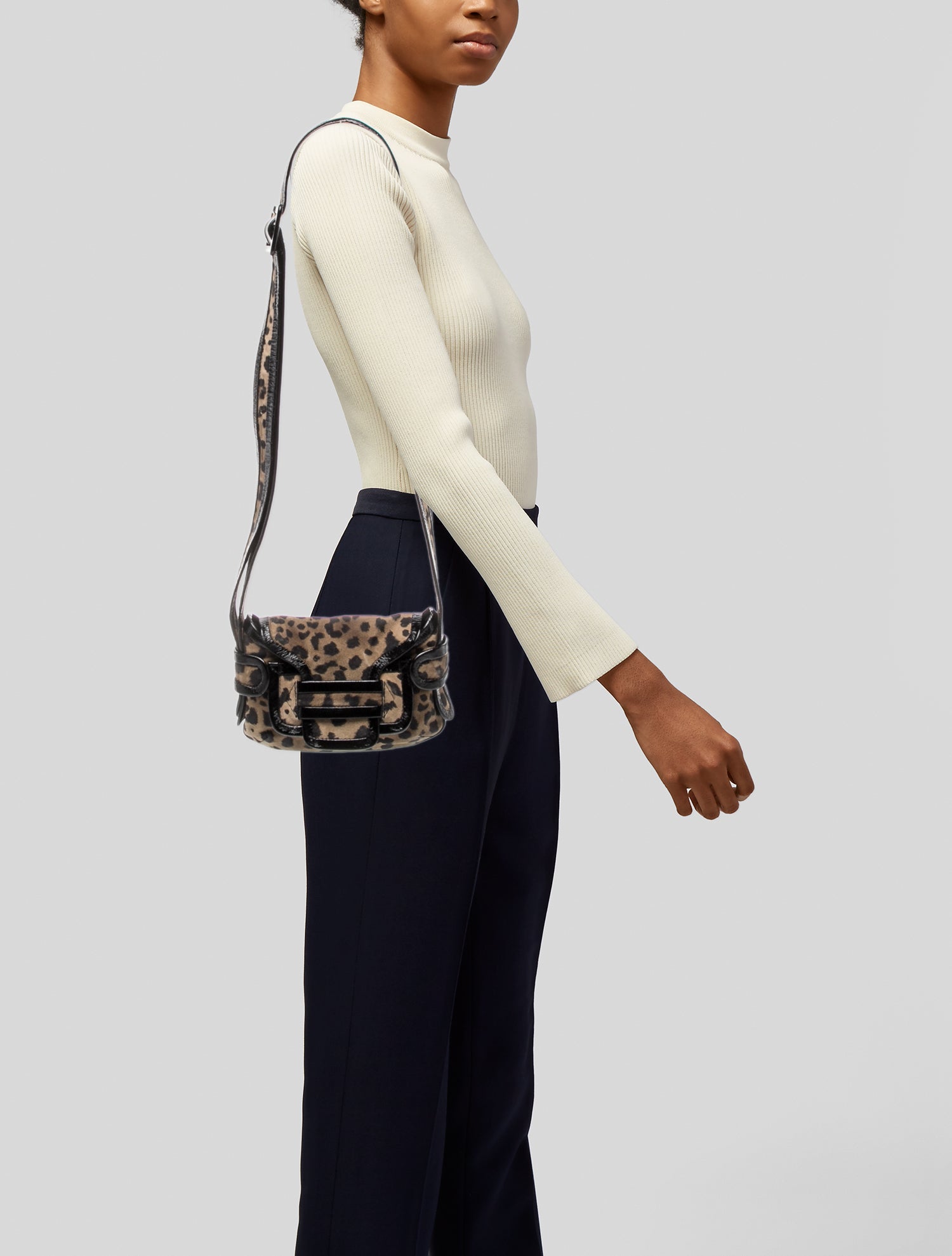 Pierre Hardy Suede Messenger Bag