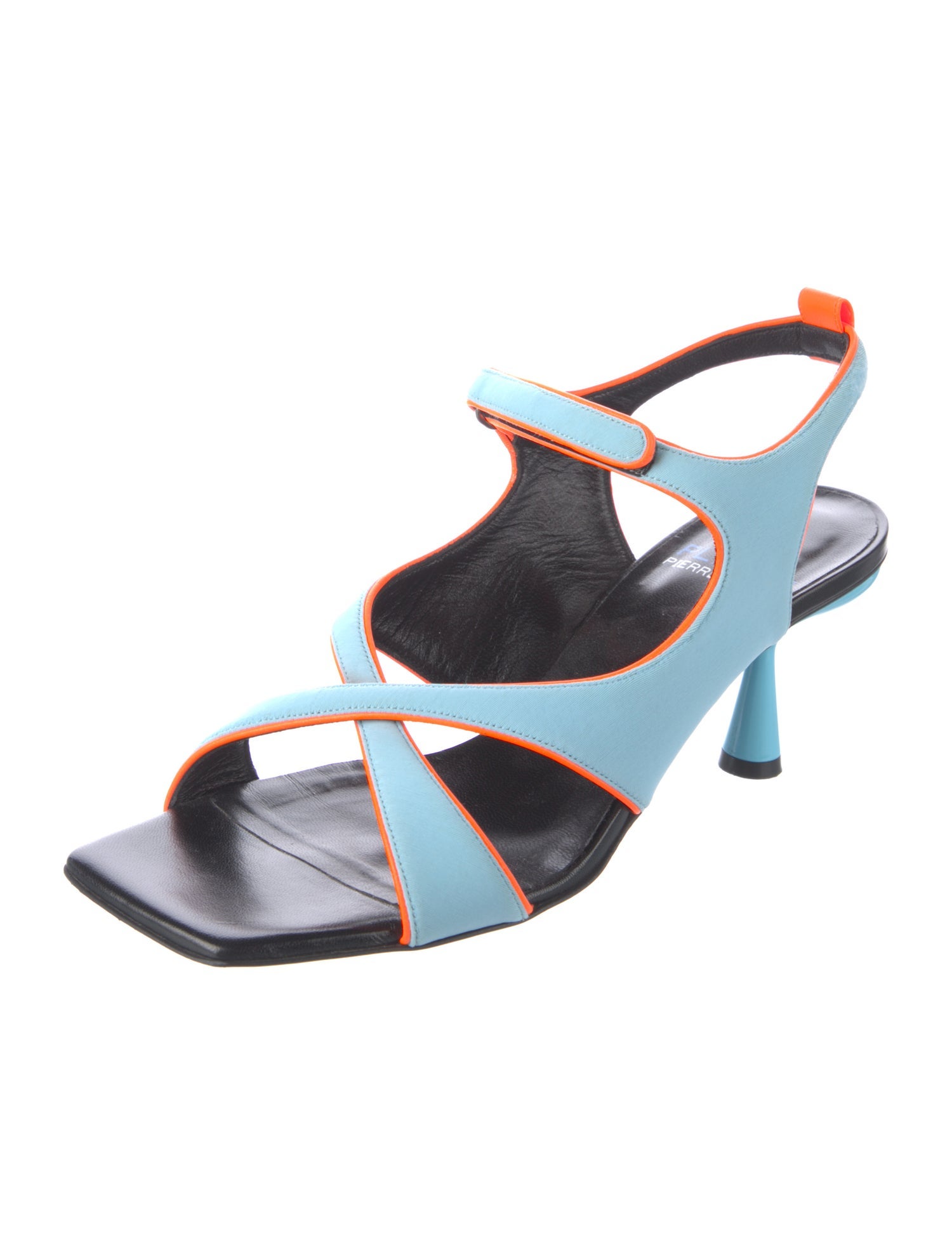 Pierre Hardy Leather Colorblock Pattern Slingback Sandals