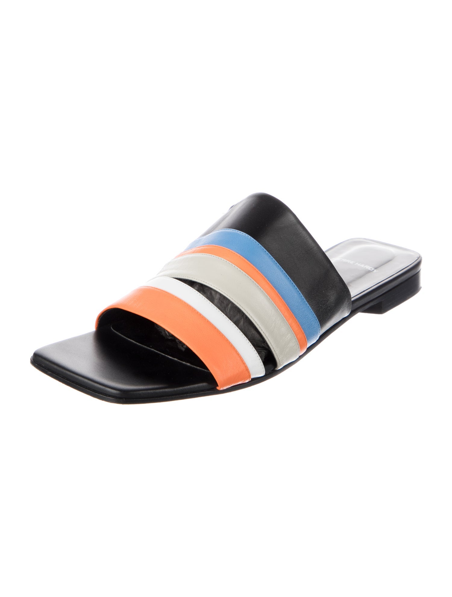 Pierre Hardy Leather Colorblock Pattern Flats