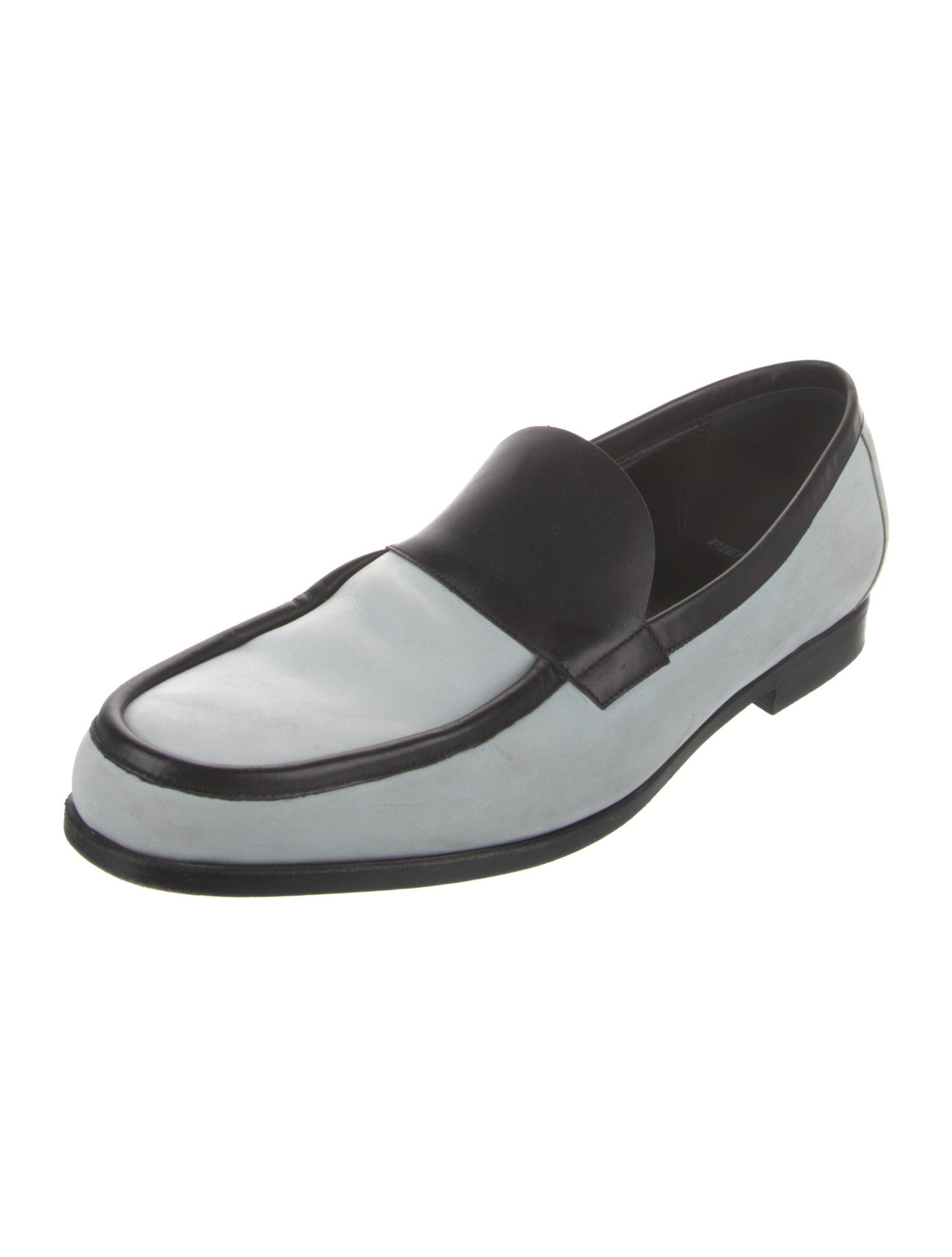 Pierre Hardy Leather Colorblock Pattern Loafers