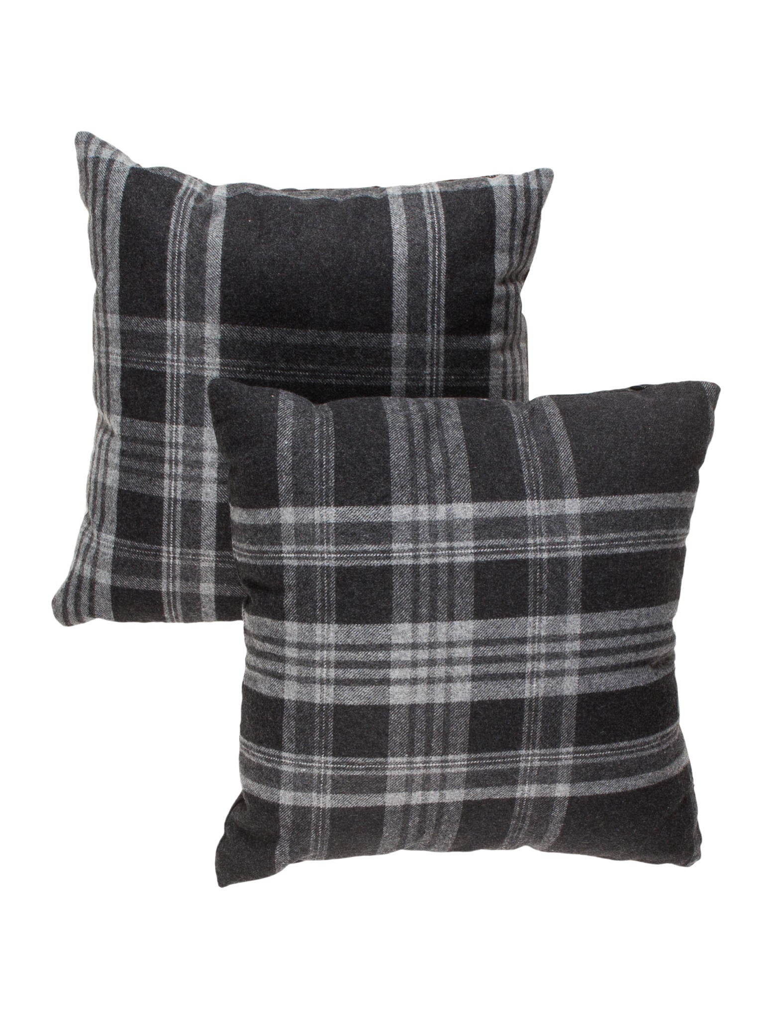 Pair of Custom Plaid Throw Pillows - Pillows And Throws - PILLO20236 The RealReal